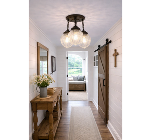 Victorian Embossed Ceiling Light Trio - The Lamp Goods
