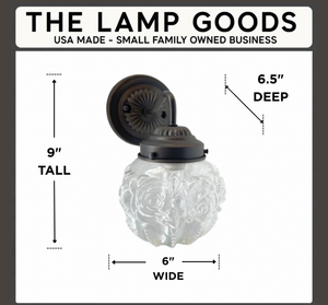 Victorian Embossed Globe Wall Light