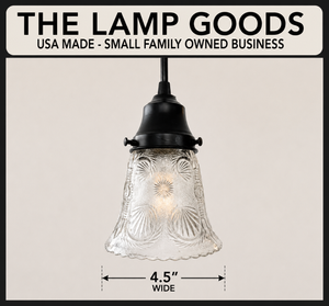 Victorian Shell Pressed Glass Pendant Light - The Lamp Goods