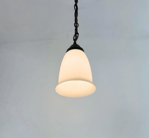 Vintage Milk Glass Dome Pendant