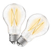2 Pack - Dimmable A19 Clear 60W Eq.