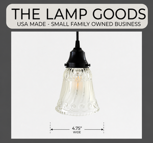 Vintage Beaded Swirl Ribbon Pendant Light - The Lamp Goods