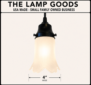 Vintage Frosted Tulip Glass Pendant Light