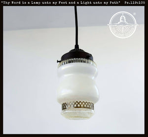Vintage Gold Lace Band Pendant Light | 4.5" - The Lamp Goods