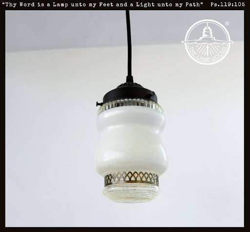 Vintage Gold Lace Band Pendant Light | 4.5" - The Lamp Goods