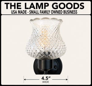 Vintage Hobnail Bloom CLEAR Wall Sconce - The Lamp Goods
