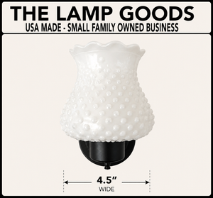 Vintage Hobnail Bloom Milk Glass Wall Sconce - The Lamp Goods
