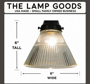 Vintage Holophane Glass Pendant Light - The Lamp Goods