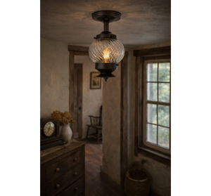 Vintage Twisted Glass Lantern Ceiling Light - The Lamp Goods