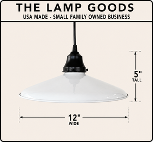 White Enamel Barn Pendant Light – Farmhouse Industrial Ceiling Fixture