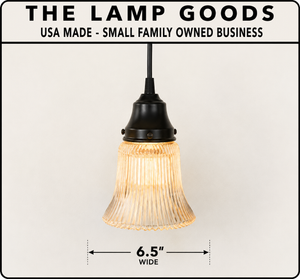 Amber Holophane Clear Glass Wall Sconce or Pendant Light - The Lamp Goods
