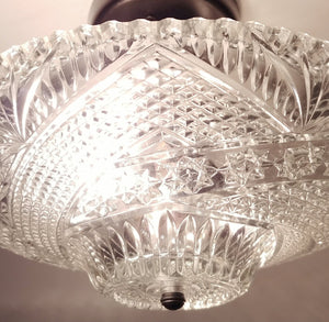 Antique Diamond Cut Ceiling Light Fixture