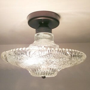 Antique Diamond Cut Ceiling Light Fixture
