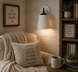 Embossed White Tin Wall Sconce - The Lamp Goods