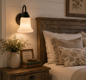 Fluted Milk Glass Wall Sconce - The Lamp Goods