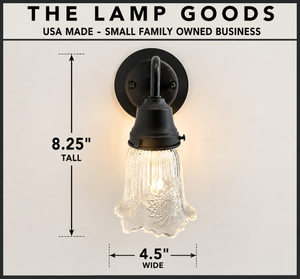 Antique Diamond Floral Flare Wall Sconce Light - The Lamp Goods