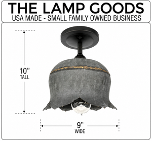 Lotus Galvanized Ceiling Light