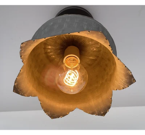 Lotus Galvanized Ceiling Light