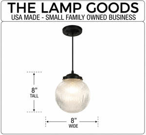 Factory Antique Large Glass Holophane Pendant Light