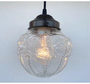 Victorian Embossed Antique Glass Globe PENDANT Lights