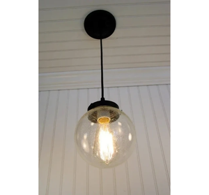 Antique Seeded Glass Pendant Light - The Lamp Goods