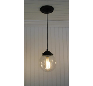 Antique Seeded Glass Pendant Light - The Lamp Goods