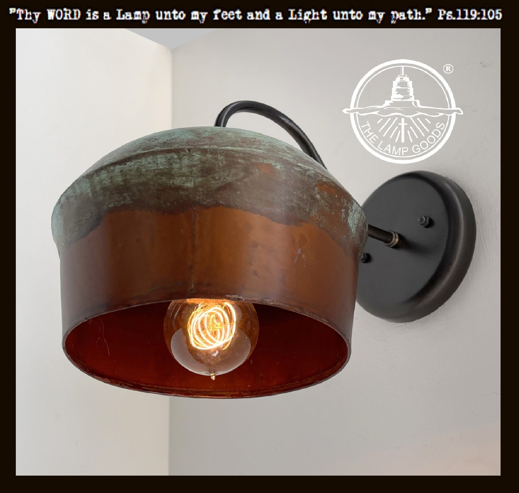 COPPER Handcrafted Rustic Farmhouse Wall Sconce Light