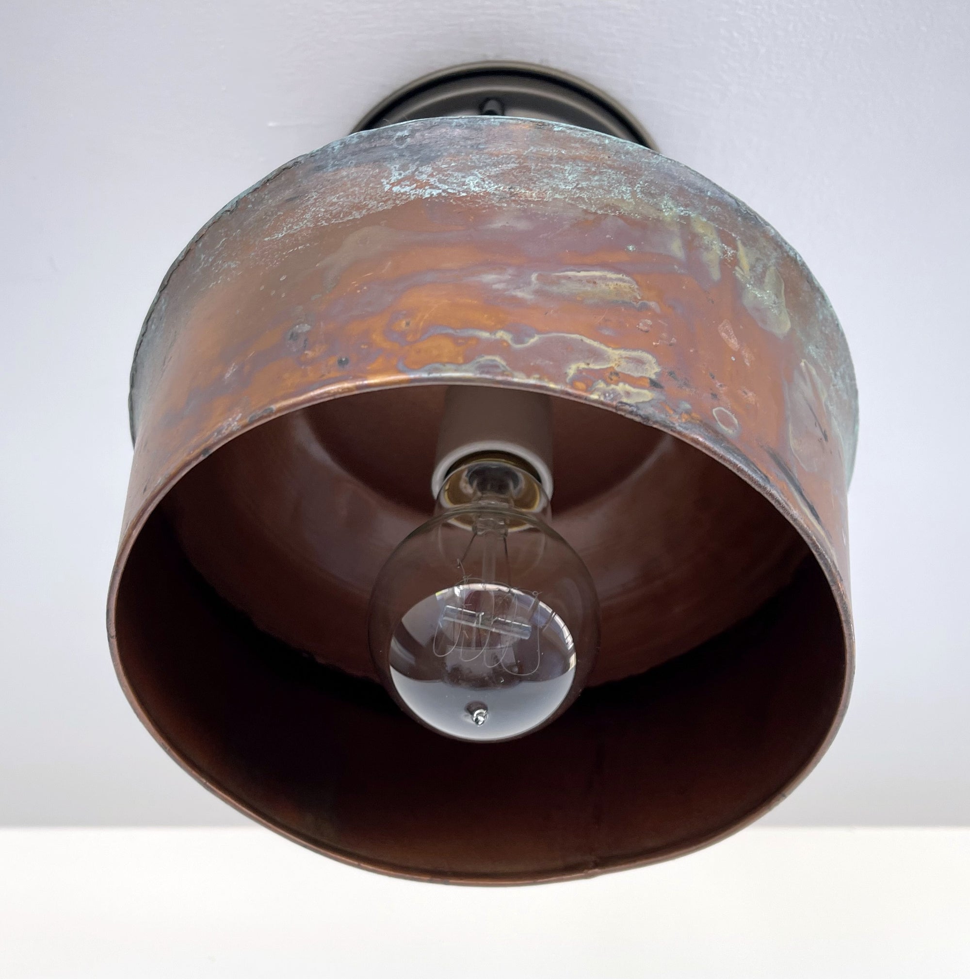 Handcrafted Copper Farmhouse Ceiling Light