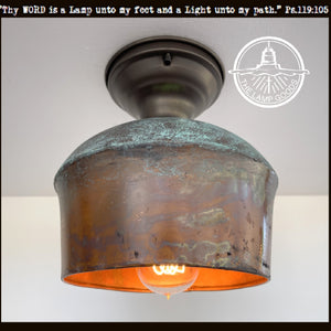 Handcrafted Copper Farmhouse Ceiling Light