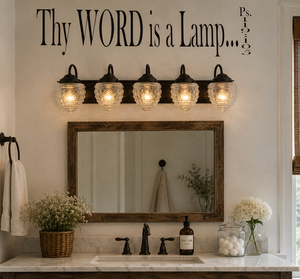 Bathroom Vanity Lighting Fixture of Antique Glass