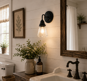 Frost and Clear Crossed Glass Wall Sconce/Pendant Light - The Lamp Goods