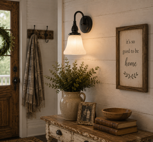 Frosted Antique 1930's HOBNAIL Glass Wall Sconce - The Lamp Goods