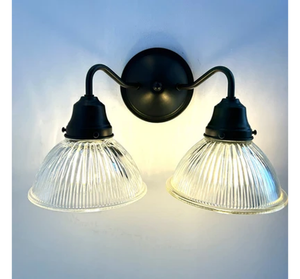 Factory Holophane Dome Exposed Socket Wall Sconce