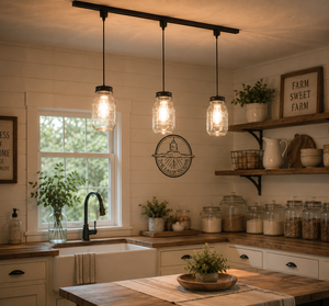 Mason Jar TRACK LIGHTING Pendant SINGLE New Quart