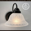 Etched Frost Milk Glass Wall Sconce, Art Deco style, The Lamp Goods
