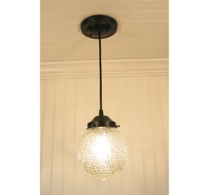Diamond Square Clear Antique Glass PENDANT Light