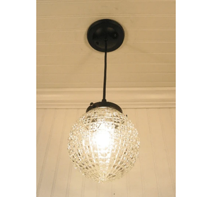 Diamond Square Clear Antique Glass PENDANT Light
