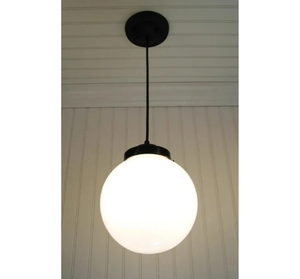 Milk Glass Globe PENDANT Light - 8" Globe