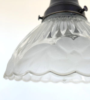 Holophane Floral Pressed 1960's Pendant