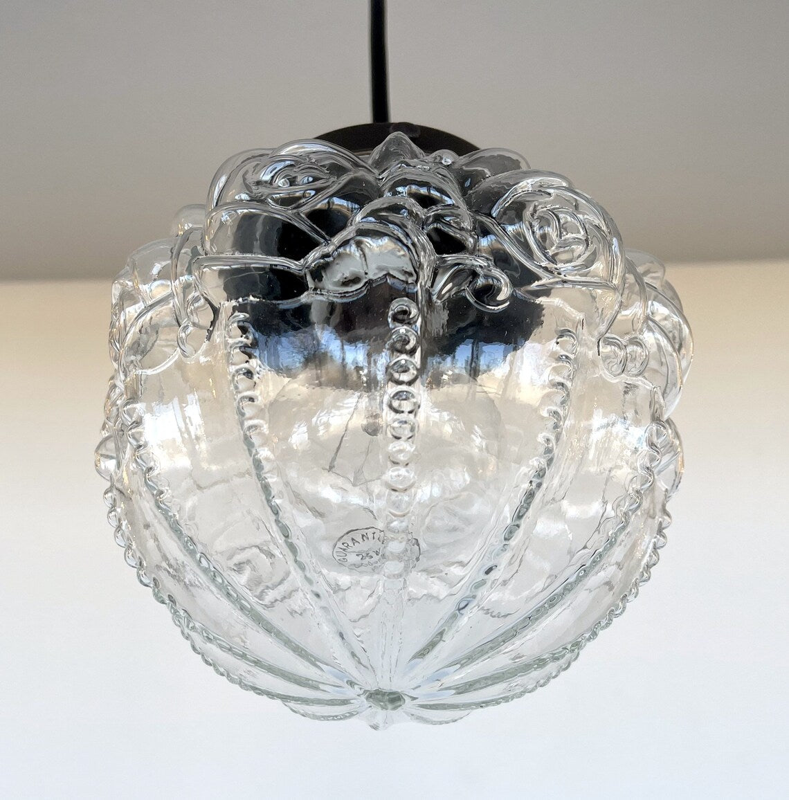 Embossed Antique Glass Globe PENDANT Lights