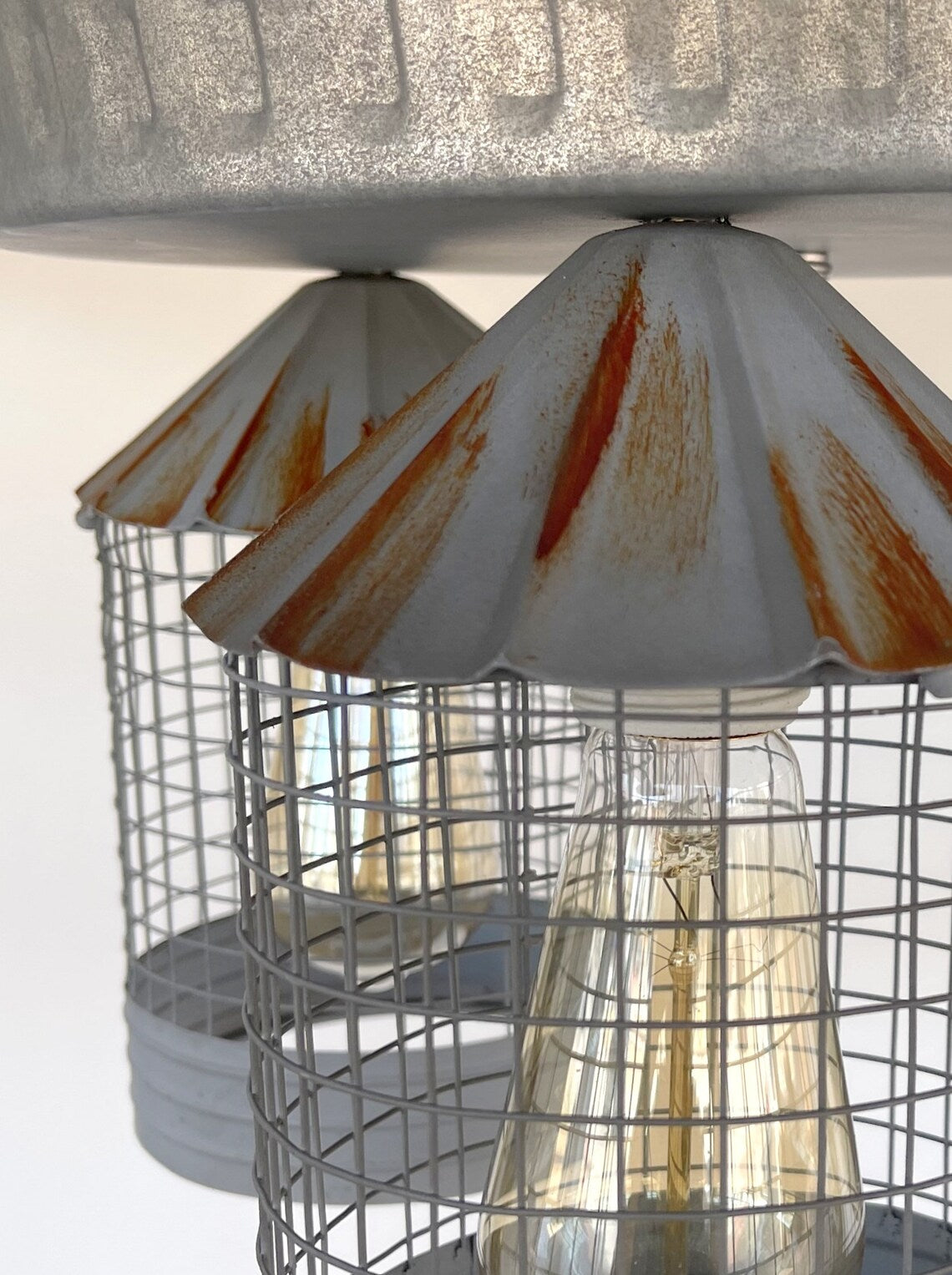 Silo Trio Galvanized Metal Farmhouse Ceiling Light