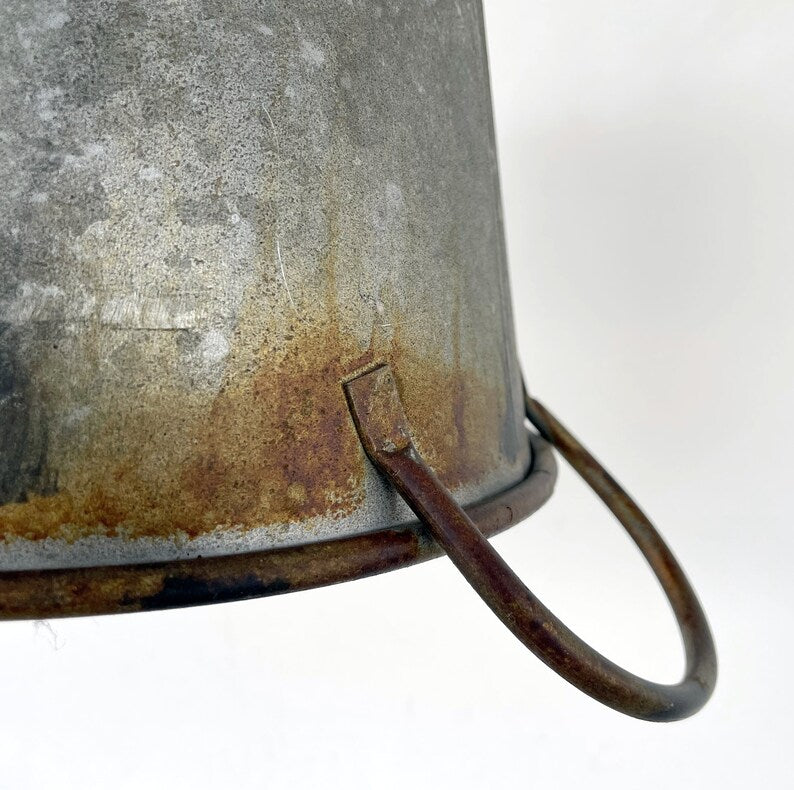 Rusty Pail Galvanized Bucket Chandelier Vintage Farmhouse Lighting