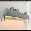 Industrial galvanized farmhouse vanity light by The Lamp Goods
