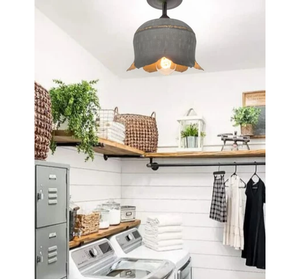 Lotus Galvanized Ceiling Light