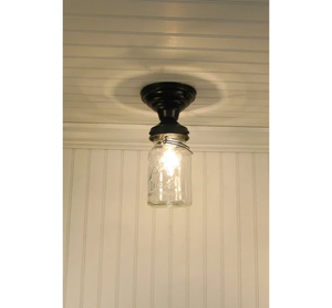 Vintage Mason Jar Quart Ceiling LIGHT