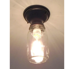 Mason Jar New Quart Ceiling LIGHT Flush Mount