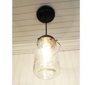 Vintage Quart Mason Jar PENDANT Light