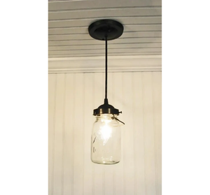Vintage Quart Mason Jar PENDANT Light