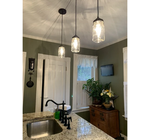 Vintage Quart Mason Jar PENDANT Light