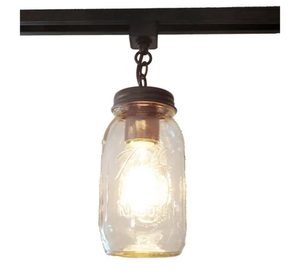 Mason Jar TRACK LIGHTING New Quart Single